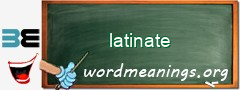 WordMeaning blackboard for latinate